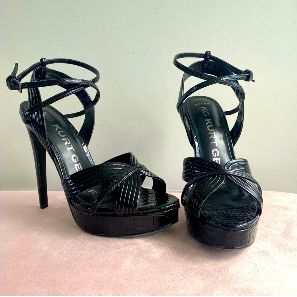 Kurt Geiger Black Stiletto Heels with Platform